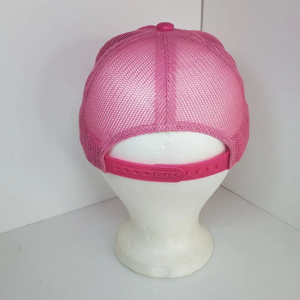 Bass Pro Shops Girls Pink Hat Outdoor Fishing Baseball Trucker Mesh Cap SnapBack